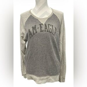 Vintage American Eagle Outfitters  Heather Gray Knit Crew neck Top Medium